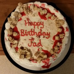 My Strawberry Cheesequake Birthday Ice Cream Cake!!