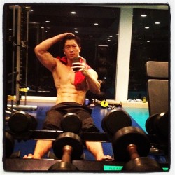 chinesemale:  Have u worked out yet. #fitness #jasonchee #gym