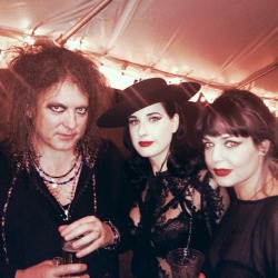 Robert Smith and Roger O’Donnell of The Cure backstage at