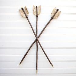 fernfiddlehead:  Set of 3 Natural Birch Bark Arrows Decorative