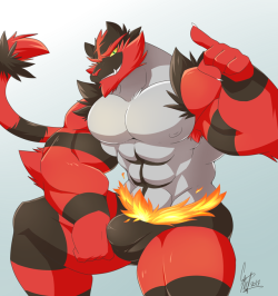 daikitei:   I really wanted to draw Incineroar!!! So I did a