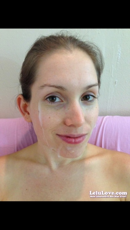 Is there something on my face?? (My #facial pics/vids here: http://www.lelulove.com/?page=Search&q=facial ) #cumshot Pic