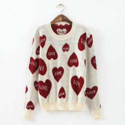 butfirstbreakfast:  beautifulhalolive:  Sweet heart Sweater