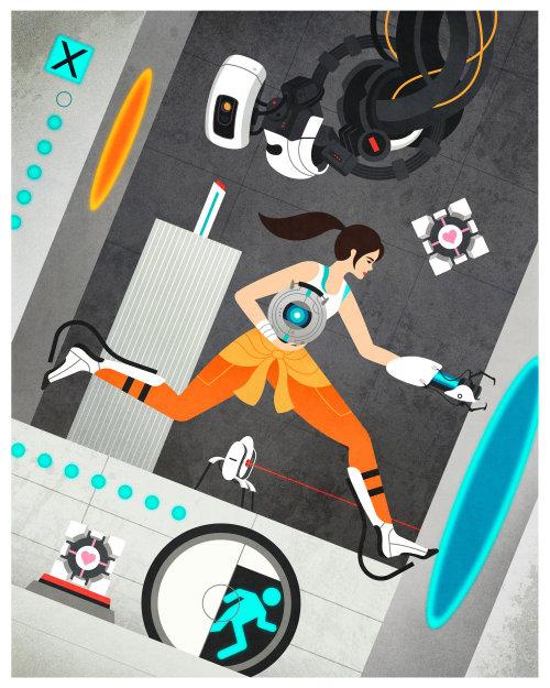 thegamefreaks:    Portal 2    Art by Cristina Moore || IG  