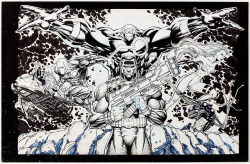 thebristolboard:Stormwatch concept drawing by Jim Lee and Scott