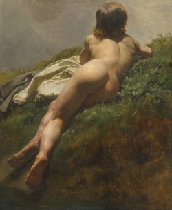 thisblueboy:Rudolf Koller (1828-Zurich-1905), Naked Young Boy