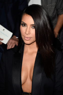 celebstarlets:  9/25/14 - Kim Kardashian at the Lanvin SS 2015