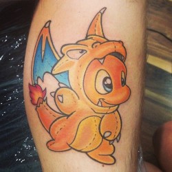 best-gaming-tattoos:  Cute Charmander tattoo done by @pippalicious_.