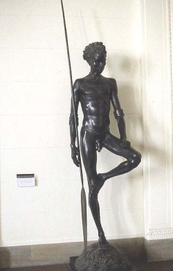 southsud:  A  6’-8"    bronze sculpture of a Nuer Warrior