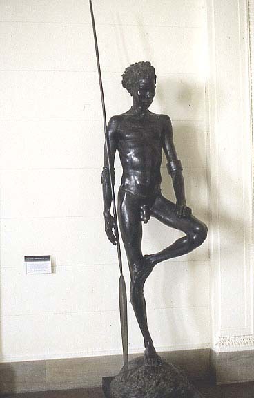 southsud:  A  6’-8"    bronze sculpture of a Nuer Warrior (1921) by American sculptor and author Malvina Hoffman. 