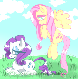 thequeensquirrel:  My two favorite ponys! besides Pinkie, i love