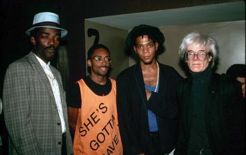 blondebrainpower:  Fab 5 Freddy, Spike Lee, Jean-Michel Basquiat,
