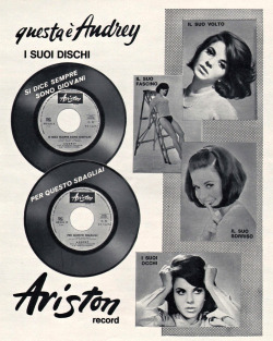 3345rpmz:  • Catalogues • ⋅ Ariston, 1964 ⋅ ” Audrey