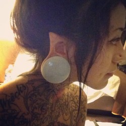 ashleydarling:  Amazonite plugs from Tawapa, just some of my