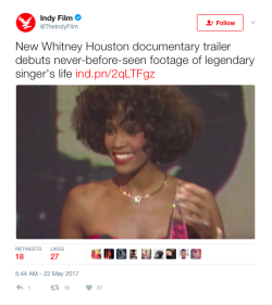 classicladiesofcolor:  Link to the Whitney Houston documentary