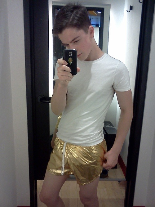 85.Â  Metallic shorts