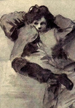 Jean-Louis Forain (French, 1852-1931), Rimbaud, c. 1872. Brown