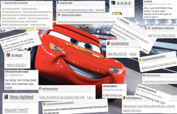 starlinginthesky: disneyismyescape: tumblr reacts to the cars