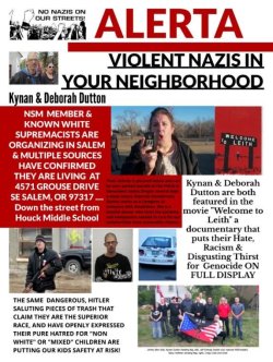 antifainternational: ALERTA! ALERTA! SALEM, OREGON ANTIFASCISTA! 