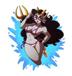 goobermation:  Summer’s still here, so have a feferi in a swimsuit,