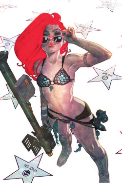 bear1na: Red Sonja Vol. 4 #12 - 13, #5 - #7 variant covers by