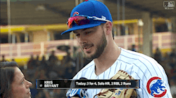 gfbaseball:Kris Bryant on the Cubs’ 8-2 win over the Cardinals