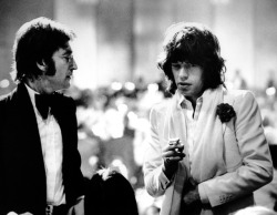 soundsof71:  John Lennon and Mick Jagger, Los Angeles 1974, at