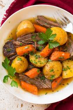 do-not-touch-my-food:    Pot Roast with Potatoes and Carrots