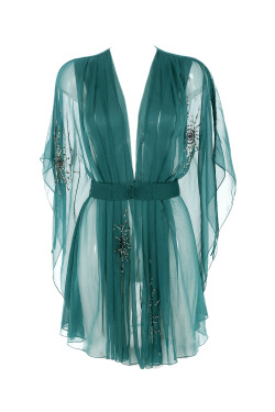 peachylingerie:  Emerald Elsie Kimono by Ell & Cee. 