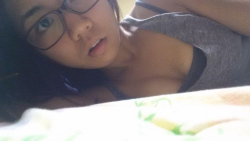 asianfetish-desires:  Pierced nipples, cute face,  hot body,