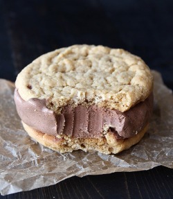 do-not-touch-my-food:  Peanut Butter Chocolate Ice Cream Sandwiches