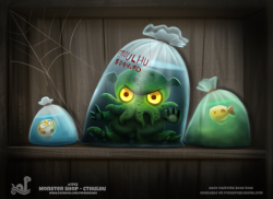 cryptid-creations:  Daily Painting 1742# Monster Shop - Cthulhu