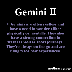 zodiacsociety:  Gemini Zodiac Facts
