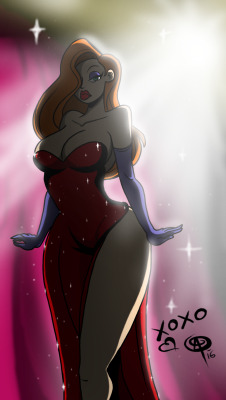 chillguydraws:  Redone Jessica Rabbit pin-up. Always one my favs.