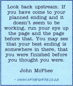 amandaonwriting:  Writing Quote – John McPhee 