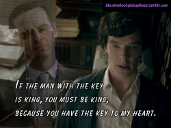 â€œIf the man with the key is king, you must be king, because