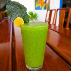 epicself:  Pineapple Kale Mango smoothie to fuel up for SUP boarding.
