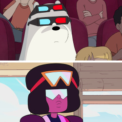 Who rocked the double shades better…Ice Bear or Garnet?
