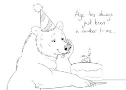 bearlyfunctioning:  Comic #112: Age is just a number - Patreon