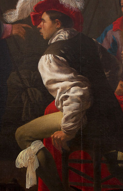 merlge:  Hendrick ter Brugghen. Calling of St. Matthew (fragment),