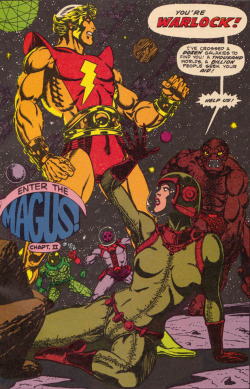 Splash page from Warlock No.1 (Marvel Comics, 1982). Art by