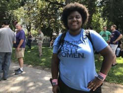 natworldluv:This is Imani, from CT. She just escorted Trump supporters through a crowd as a situation escalated. Here’s why in her words -  @steveannear   This intelligent gesture apart, the black community is outstandingly and  uncommonly smart and