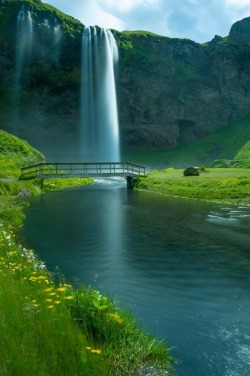 bluepueblo:  Waterfall Bridge, Seljalandsfoss Falls, Iceland