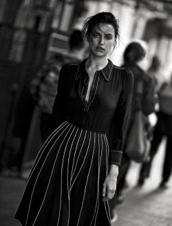 Irina Shayk by Peter Lindbergh for Vogue Italia N. 794—October