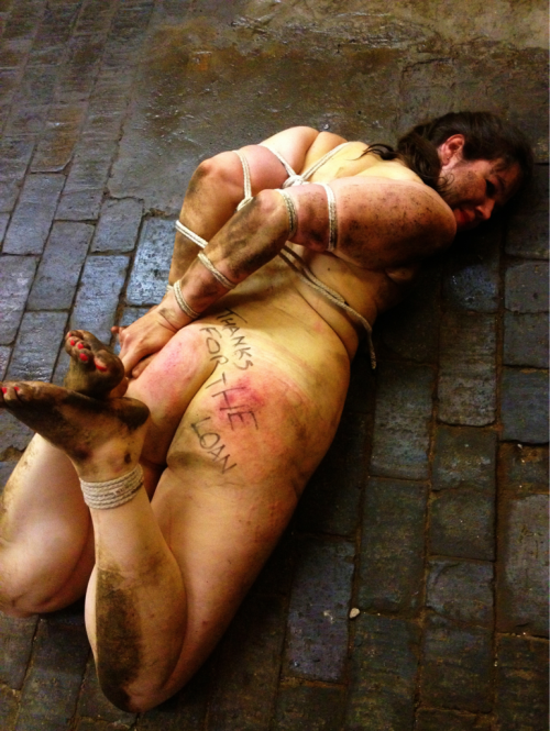 jawaja35:  BDSM Slaves & Public NudityJoin me on http://jawaja35.tumblr.com/  “Thanks for the Loan”