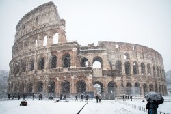 saintjoan: snow in rome for the first time in six years!