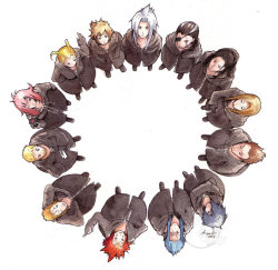 kingdomheartbreak:Commission - Organization XIII circle by eikomakimachi