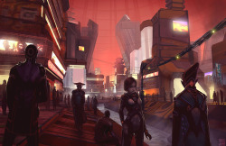 the-nuclear-chaos:  Eclipse Phase Martian Street by *Hideyoshi