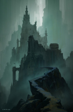 cinemagorgeous:The Dark Citadel by artist Andreas Rocha.