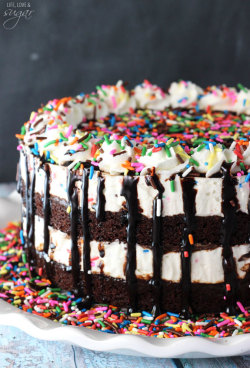 foodffs:  Cake Batter Fudge Brownie Ice Cream Cake  Really nice